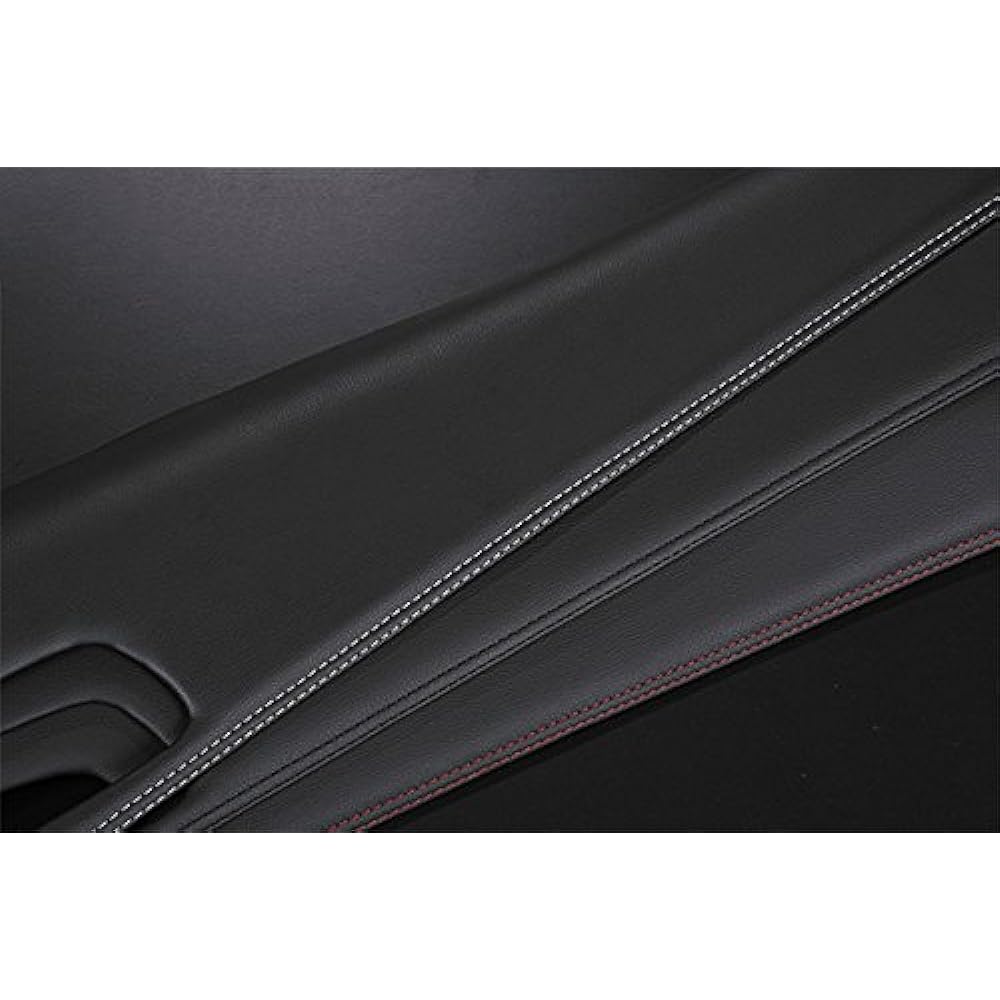 LANBO Door Leather Panel Prius 50 Series Black Leather Blue Stitch Front Door Rear Car Accessories Car Parts Custom Luxury LDP-P50BL