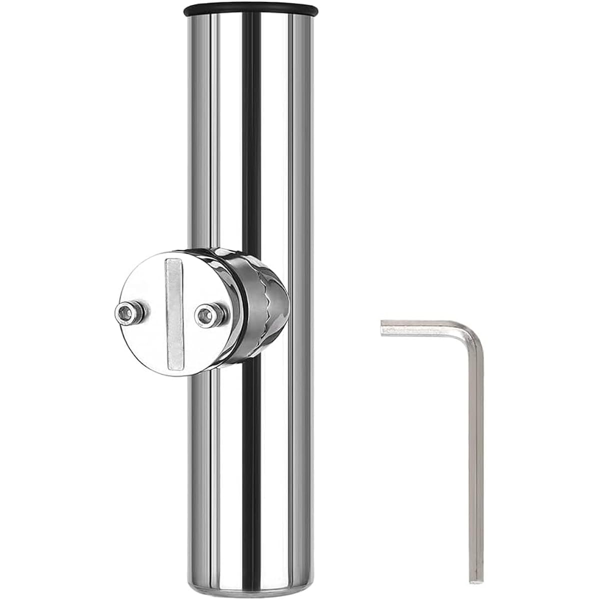 Amarine-made Stainless Steel Clamp-on Rod Holder Ship Rod Holder Angle Adjustable 1 Piece Hex Wrench Included
