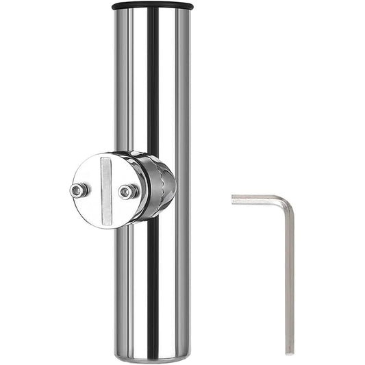 Amarine-made Stainless Steel Clamp-on Rod Holder Ship Rod Holder Angle Adjustable 1 Piece Hex Wrench Included
