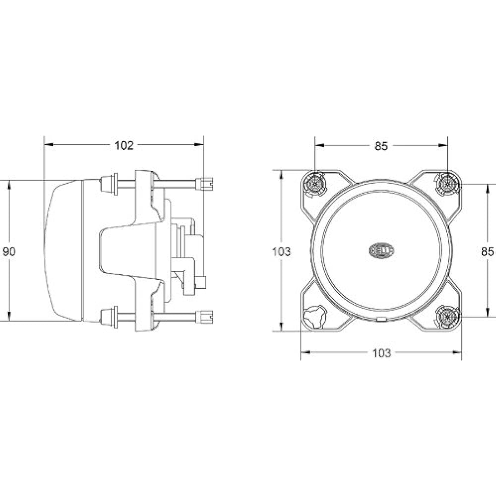 Hella 008191057 90mm 12V High beam halogen head lamp module