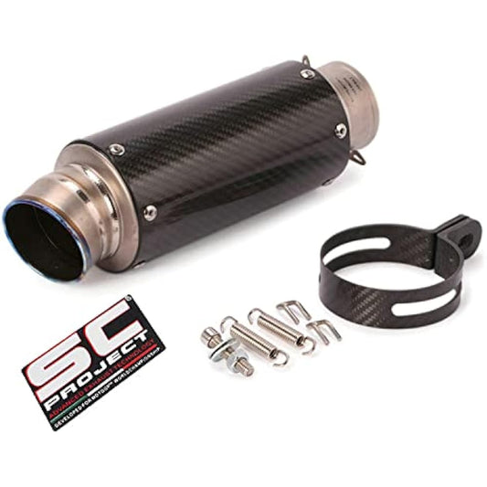 Bike Silencer Slip-on Muffler Bike Muffler Inlet 60.5mm Universal Length 285mm Body Diameter 89mm