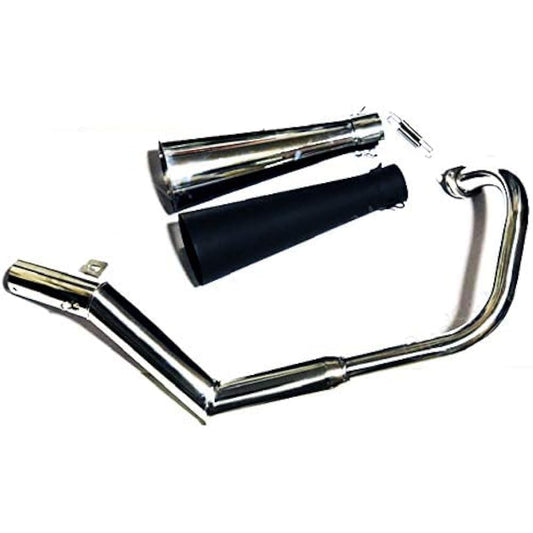 W2-25NEWPB Outlet Ape 50 APE Compatible Muffler Explosive Tube Full Set Full Exhaust with Megaphone Silencer Specifications Selectable (Epi Specification (Chrome Metal), Silencer Specification (Chrome Metal) Wow))