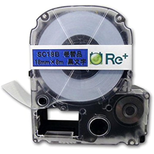 Recycled label tape 18mm blue for Replus Tepra SC18B