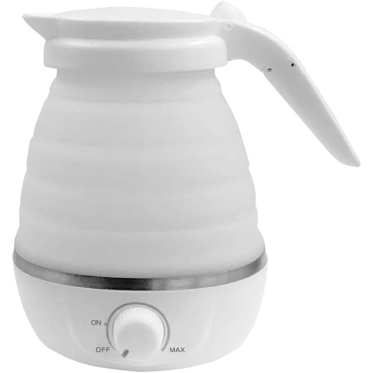 Kashimura Travel Electric Kettle for Domestic and International Use Foldable with Temperature Adjustment Function Capacity 600ml NTI-191 Small White