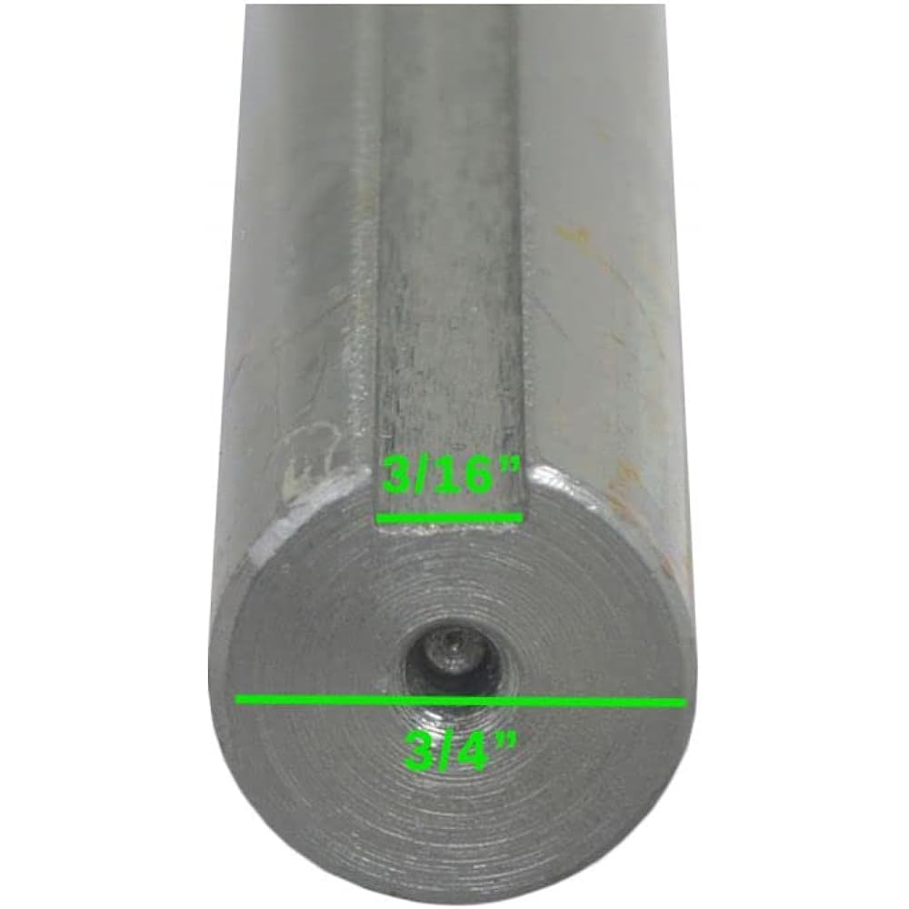 ALVEYTECH 3/4 inch x 14 -inch jack shaft 3/16 Inch keyway go -kart & mini bike