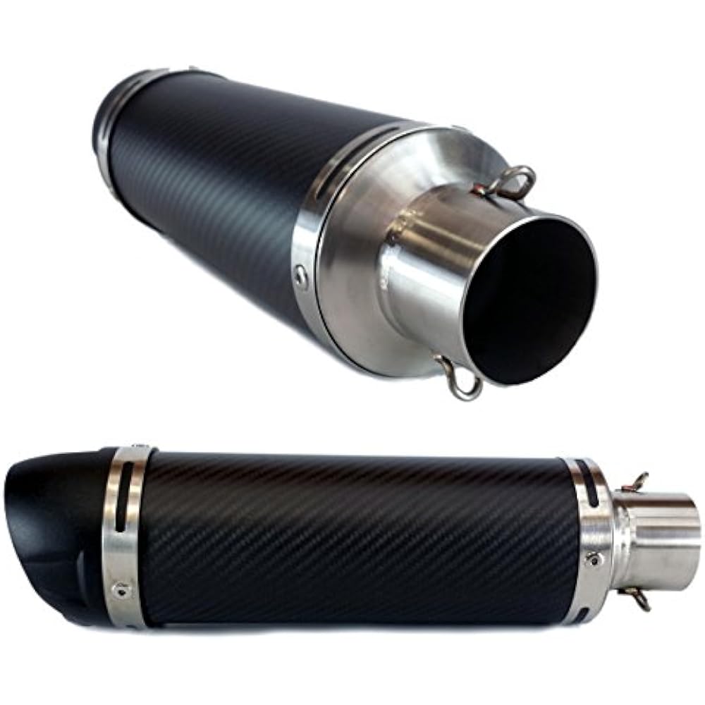 Motorcycle Universal 50.8 mm Carbon midorusairensa- GP Slip-On Muffler/Carbon