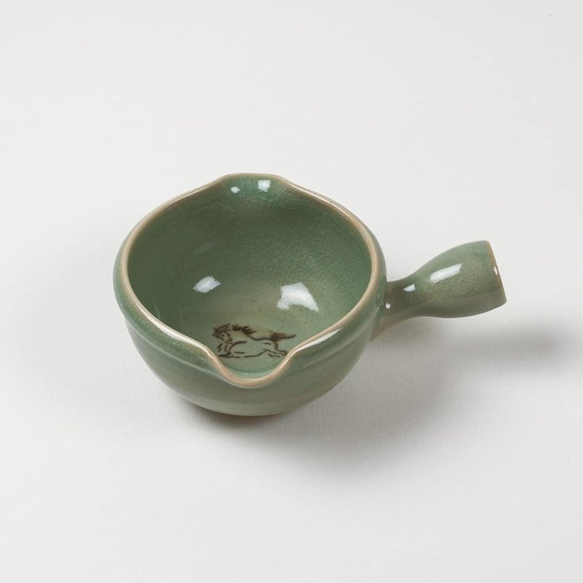 Ohori Soma Ware Matsunaga Kiln Natto Bowl (Aohibi) 120 x 65mm Small Bowl Sixtieth Birthday Gift Present