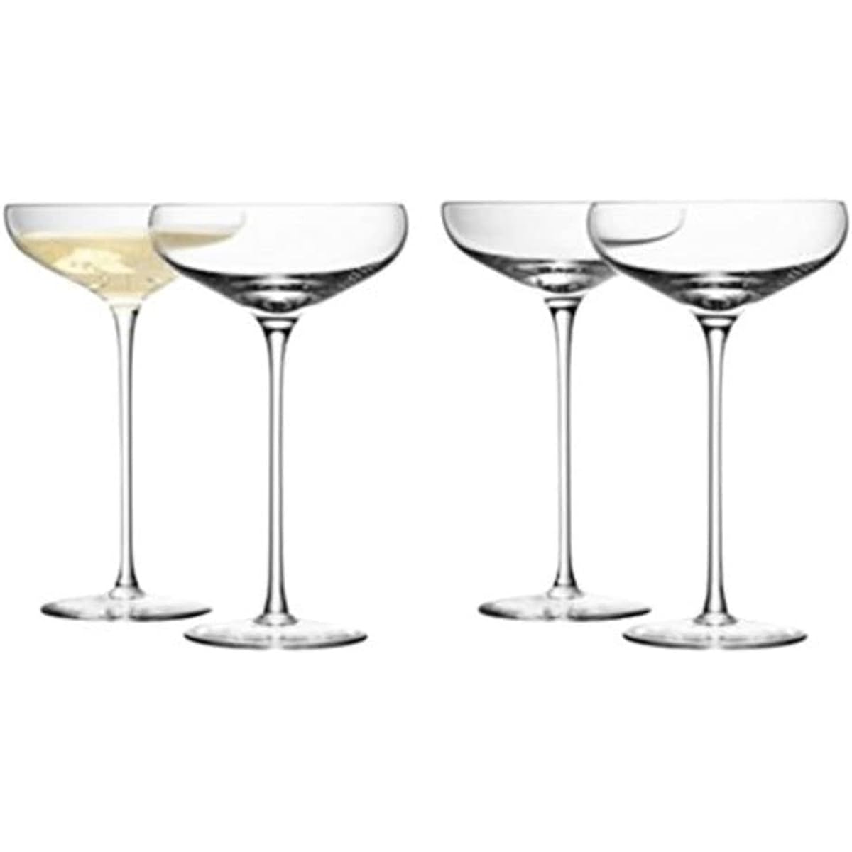 LSA Glass Wine Champagne Saucer x 4 G730-11-991