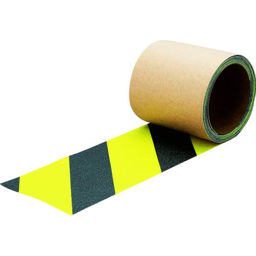 TRUSCO Fluorescent Non-Slip Tape Outdoor 100mm x 3m Zebra TKNS-100-ZB