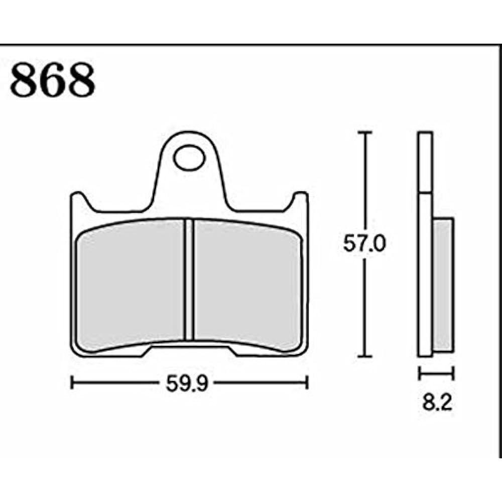 RK Brake Pad Mega Alloy HONDA:CB400SF H-VTEC '99~ (Rear) etc. Motorcycle Motorcycle 2 Wheel 868MA-X