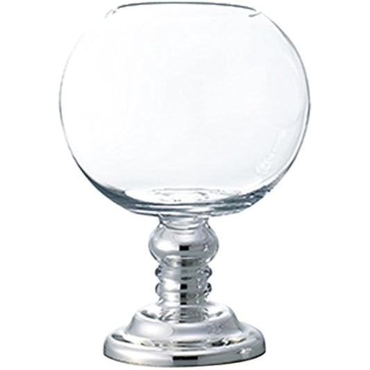 Clay Planter InteriorGlass Silver bowl 28φ41H CLEAR 777-242-073