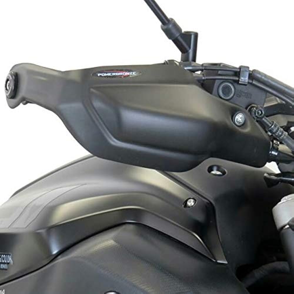 Powerbronze Hand Guard MT-07 (14-) Resin Left and Right Set Matte Black Knuckle Guard 380-Y105-070