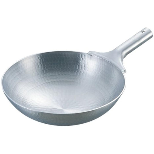 Aluminum hammered Chinese one-handed pot 27cm