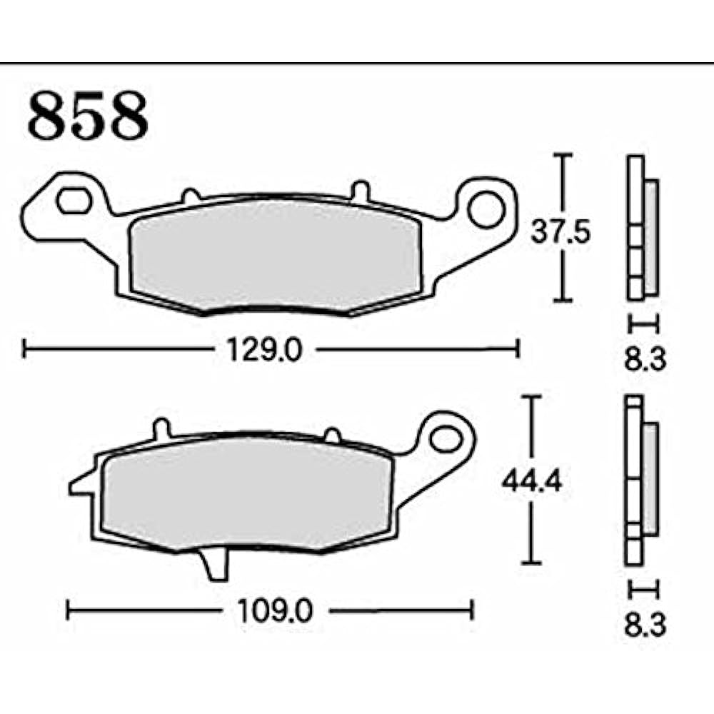 RK Brake Pad Mega Alloy KAWASAKI: Zephyr 750/1100 RS '96~'99 (Right Only) (Front) etc. Motorcycle Motorcycle 858MA-X