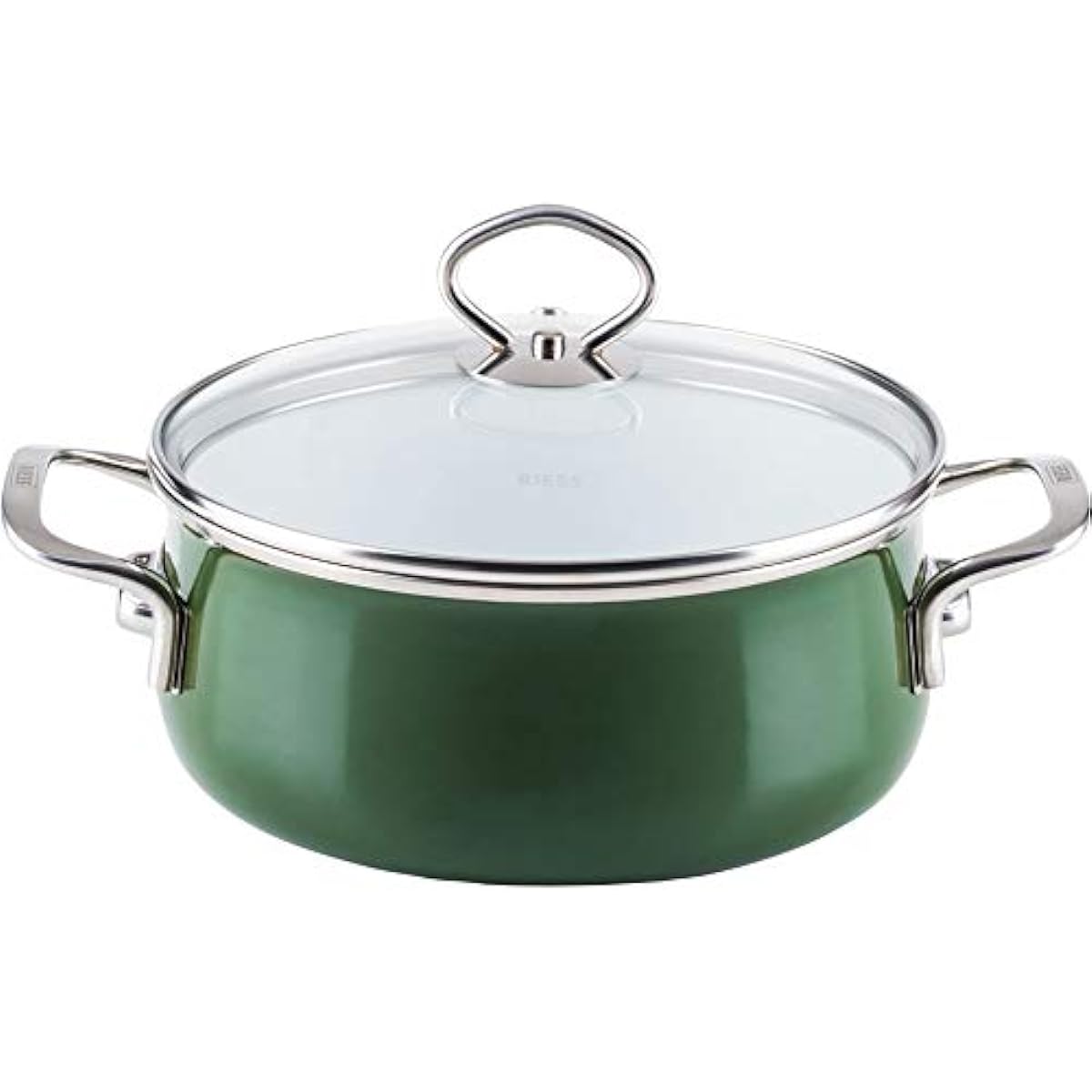 RIESS Two-handed pot VERDE 1kg casserole m.Glasdeck 24cm 4L 0711-013