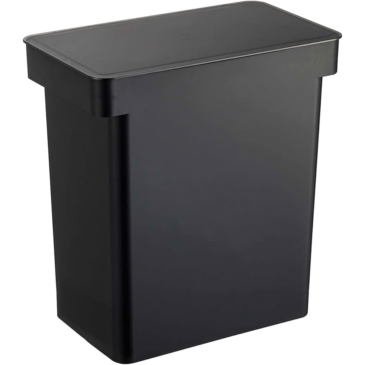 Yamazaki Jitsugyo Airtight Pet Food Stocker 12kg with Measuring Cup Black Approx. W41 x D24 x H42.5 (When lid is open: Approx. H65.5) cm Tower Food Stocker Storage Container 5618