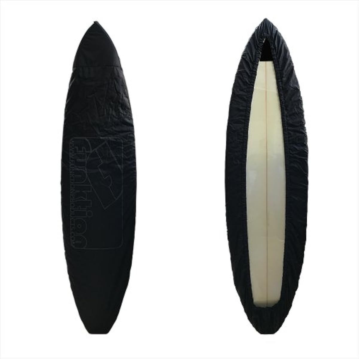 Funktion Surfboard Cover for Shortboards Black Nose Guard Reinforced Edition FK-WRAP-ST-BLK-NG