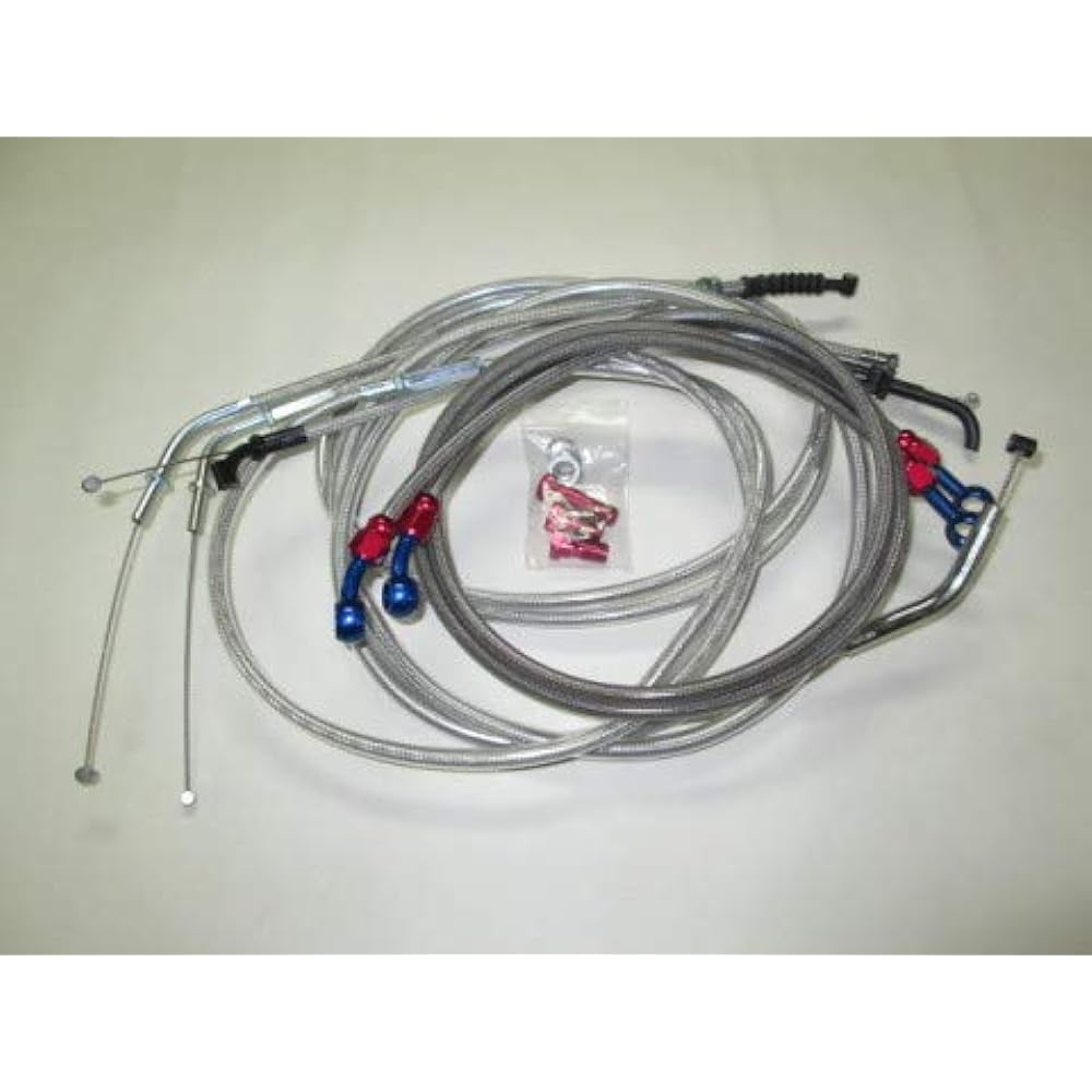 ALCANHANDS Zephyr 400/Zephyr 400χ Mesh Wire/Mesh Brake Hose Set 100mm Long JMA001-10