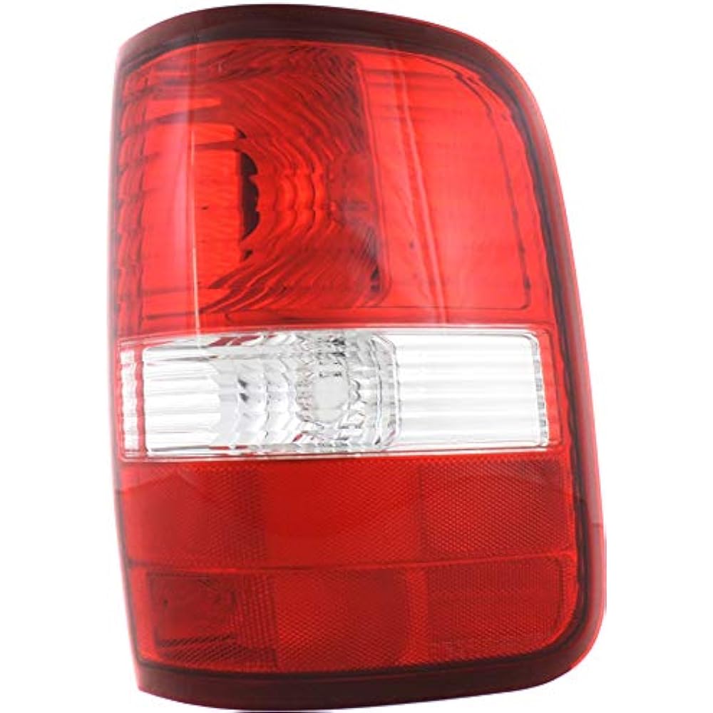 Taill Light Lens and Housing 2004-2006 Ford F-150 Red/Clear Style Side Side New Body Style-CAPA 2 set passenger seat and driver's seat side