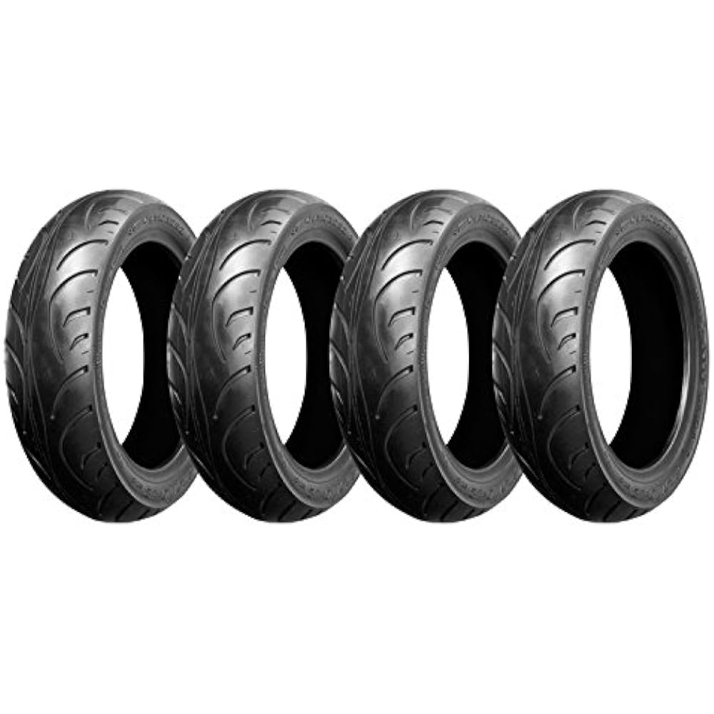 Bike Parts Center Bike Tire 120/70-12 56J T/L Set of 4 Tubeless 791001