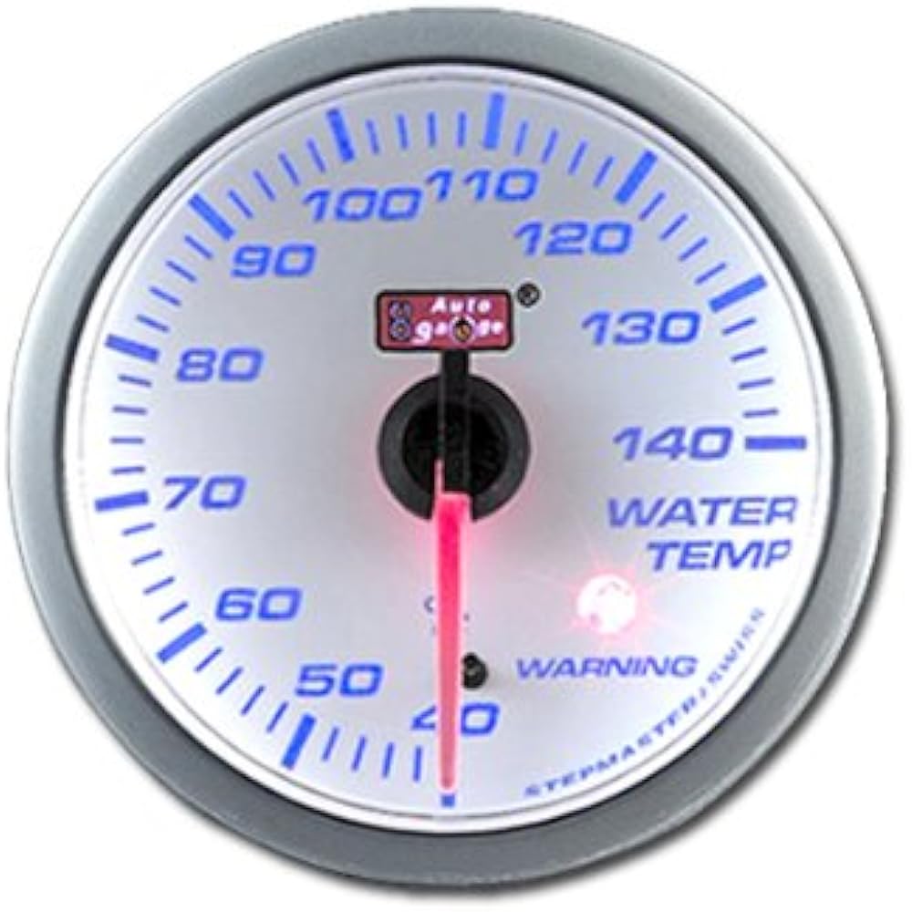 Auto Gauge 52Φ SM White Face Water Temperature Meter Included