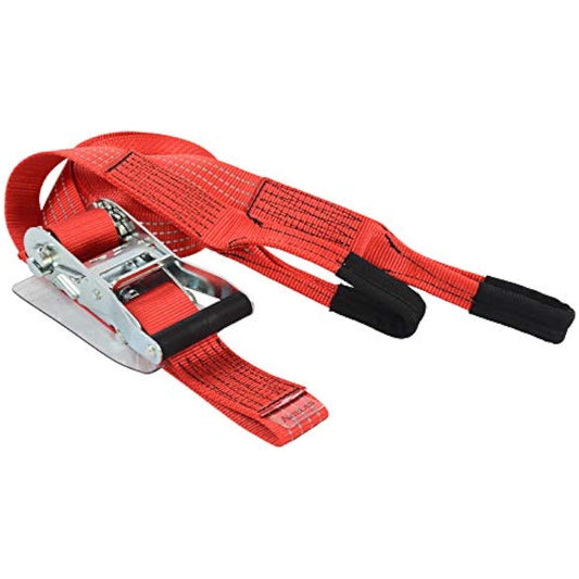 AVIELAN Reflective Lashing Belt 50mm Width I Hook (Compatible with Rope Hook) Winding 6m Fixed 0.5m Red