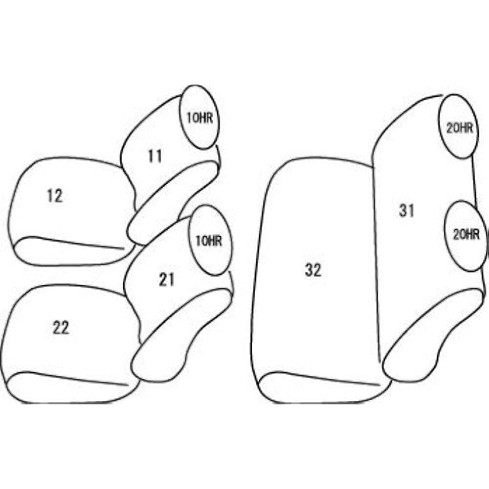 Clazzio Seat Cover Hiace Van/Regius Ace Van H200 Series 5 Seater Clazzio Luxury Ivory ET-1096 [00ETB1096V]