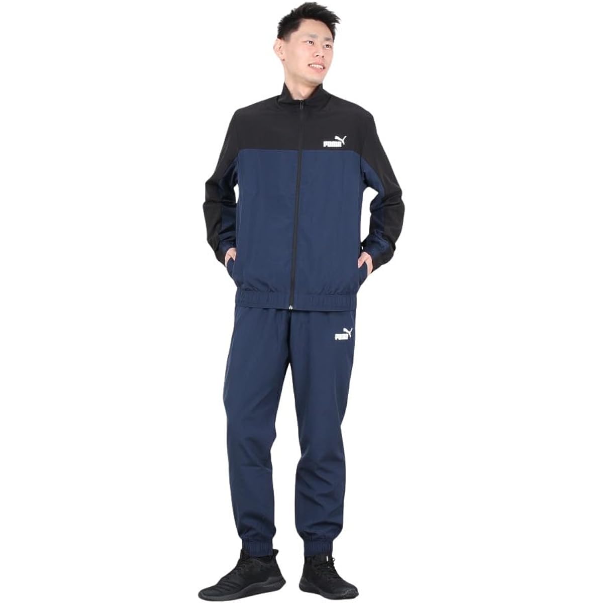 PUMA 681261 Men's Running Training Top and Bottom Set Woven Tracksuit