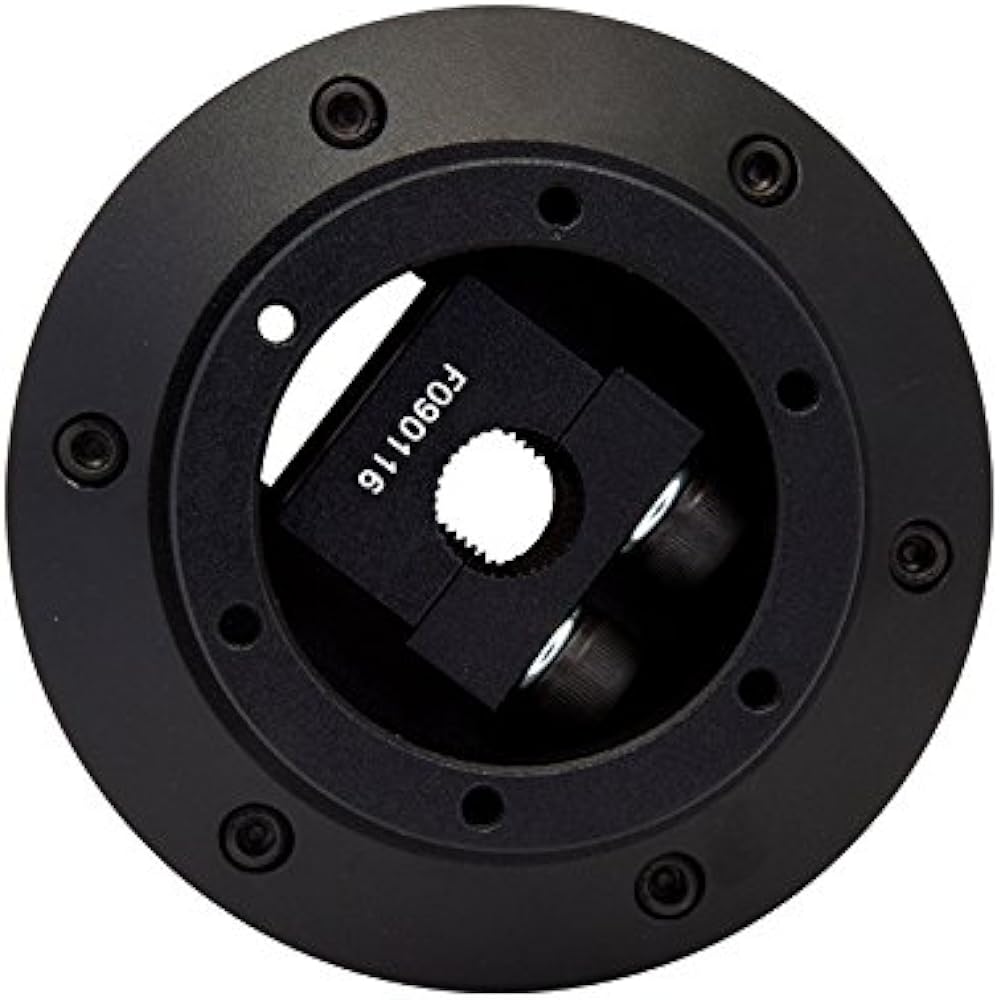 NRG Innovations NRG-SRK-101H Racing Style Style Steering Wheel Quick Release Short Hub Adapter 6 x 70mm Bolt Pattern Black Body