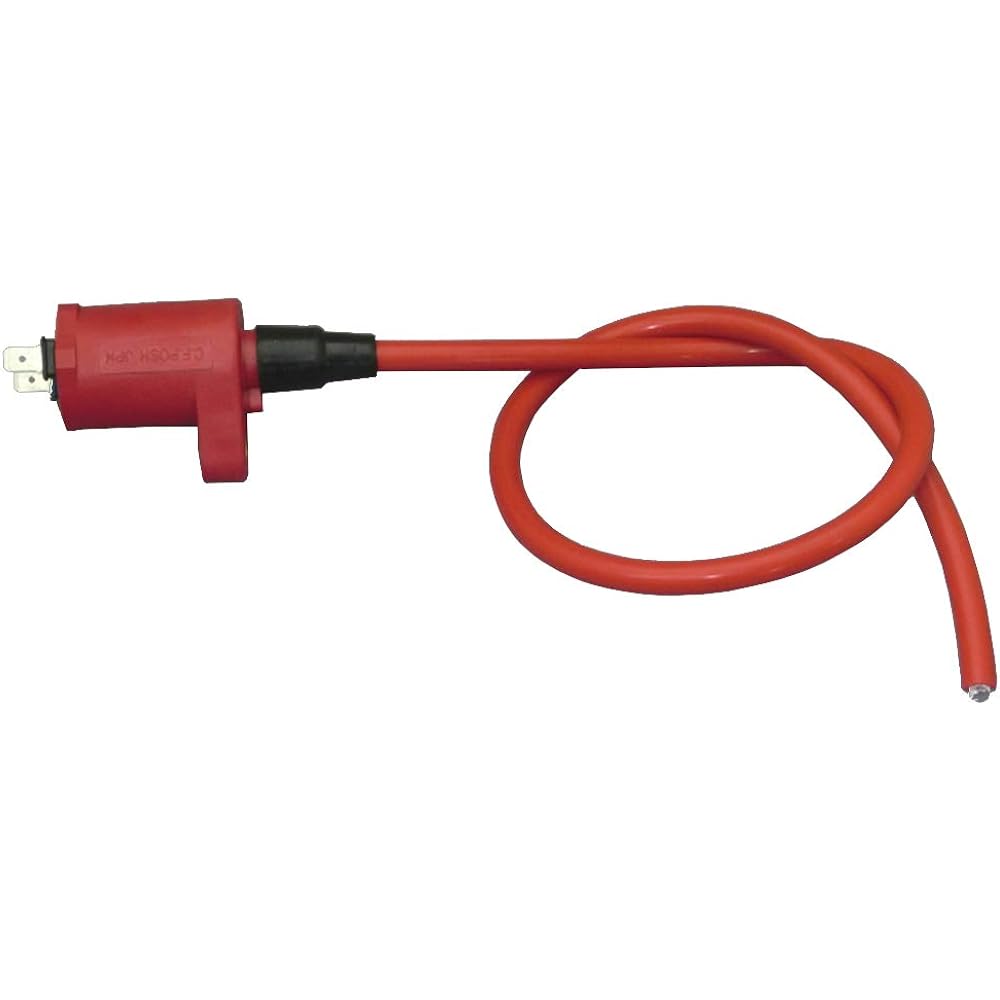 POSH Racing Ignition Coil Black + Speed Pro Twin Code Red No Plug Cap Super Cub 50/70/90 851014-04