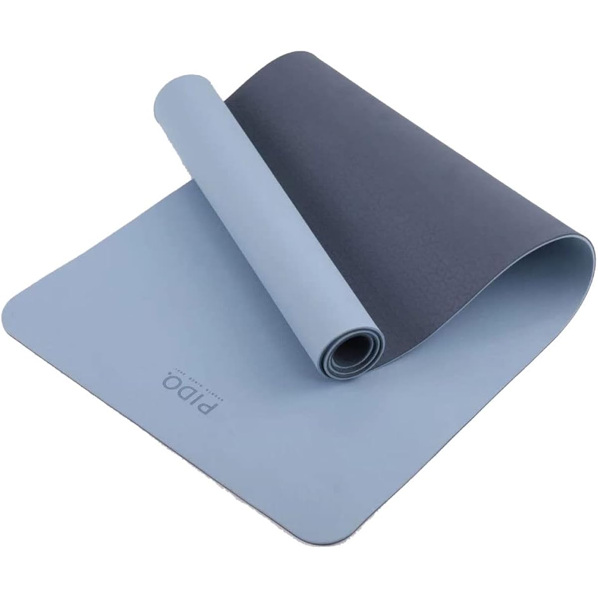 PIDO Yoga Mat TPE 6mm Global Brand Yoga Training Mat Non-stretch, Non-Slip, No Odor, Light, 183cm x 61cm, With Band, Diet, Simple, Plain