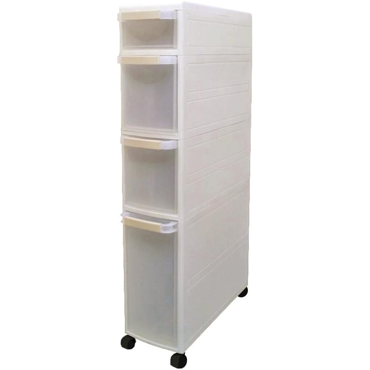 Like It Storage Drawer Slim Stocker Tact 221 with Casters Ivory Width 18 x Depth 46.5 x Height 99.8cm 179063