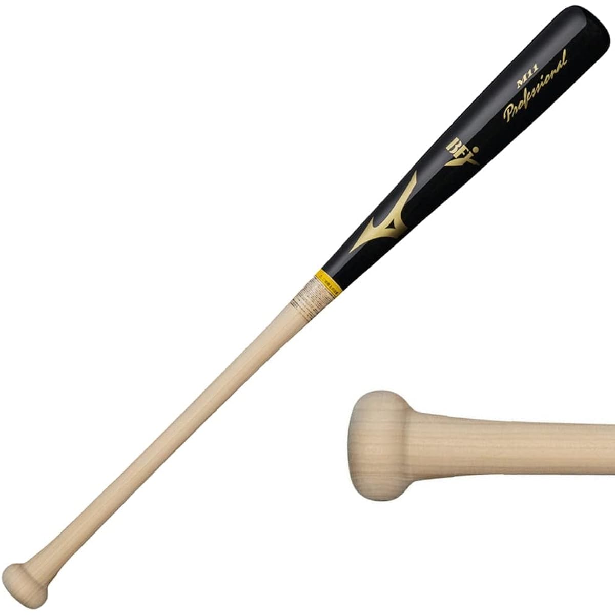 [MIZUNO] Mizuno hard wooden bat, easy to swing, head hollowed out, Baseball Hall original, 880g average, 1cjwh175 1cjlh175