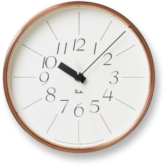 Lemnos Wall Clock Analog Copper Clock Copper Size: φ20.4 x d6cm WR11-04 Lemnos