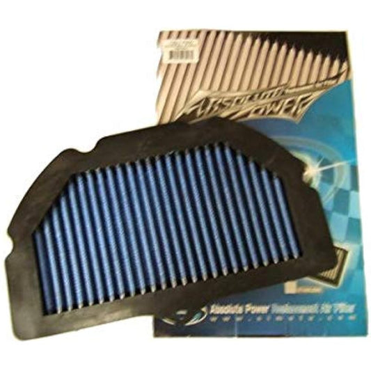 GSX-R600 (01-03) GSX-R750 (00-03) GSX-R1000 (01-04) Genuine replacement type high efficiency air filter (high flow) Increased intake efficiency!