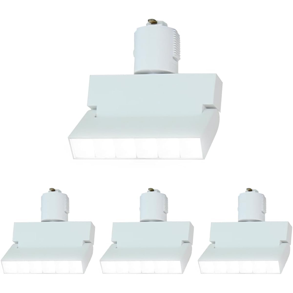 ACLARA Spotlight for Duct Rail LED Integrated Lighting, Spotlight for Lighting Rail, Light for Duct Rail, Interior Lighting, Easy to Install, Lighting Fixture, Indoor Lighting, No Bulb Required (4 Sets, 005 Clear Cover - White - Daylight White)