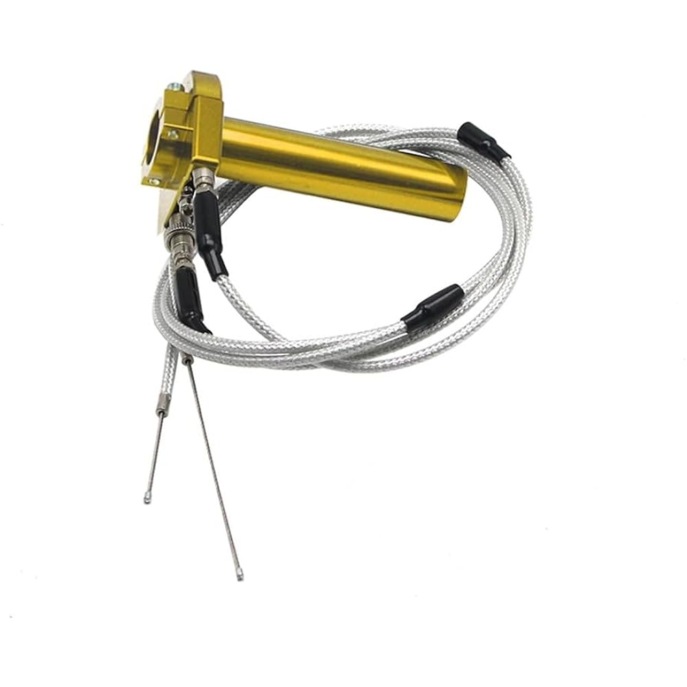 22mm Aluminum Throttle Grip Twist Quick Action Gas Throttle Settle with 2 Cables Fits Dirt Pit Bike 50cc 110cc 125cc (Color: D-01)
