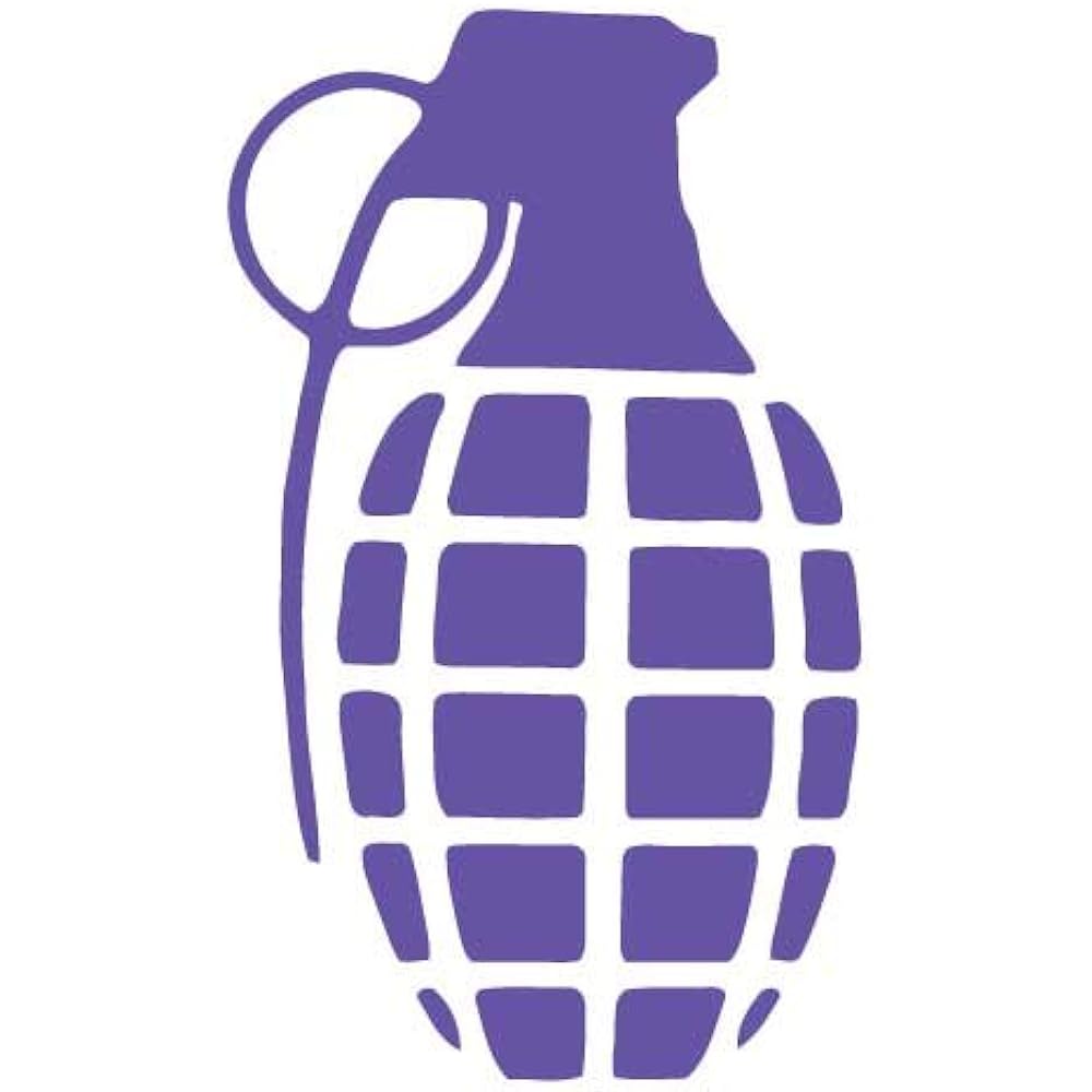 Grenade Bomb Military Army Vinyl Sticker Declular 24 inches