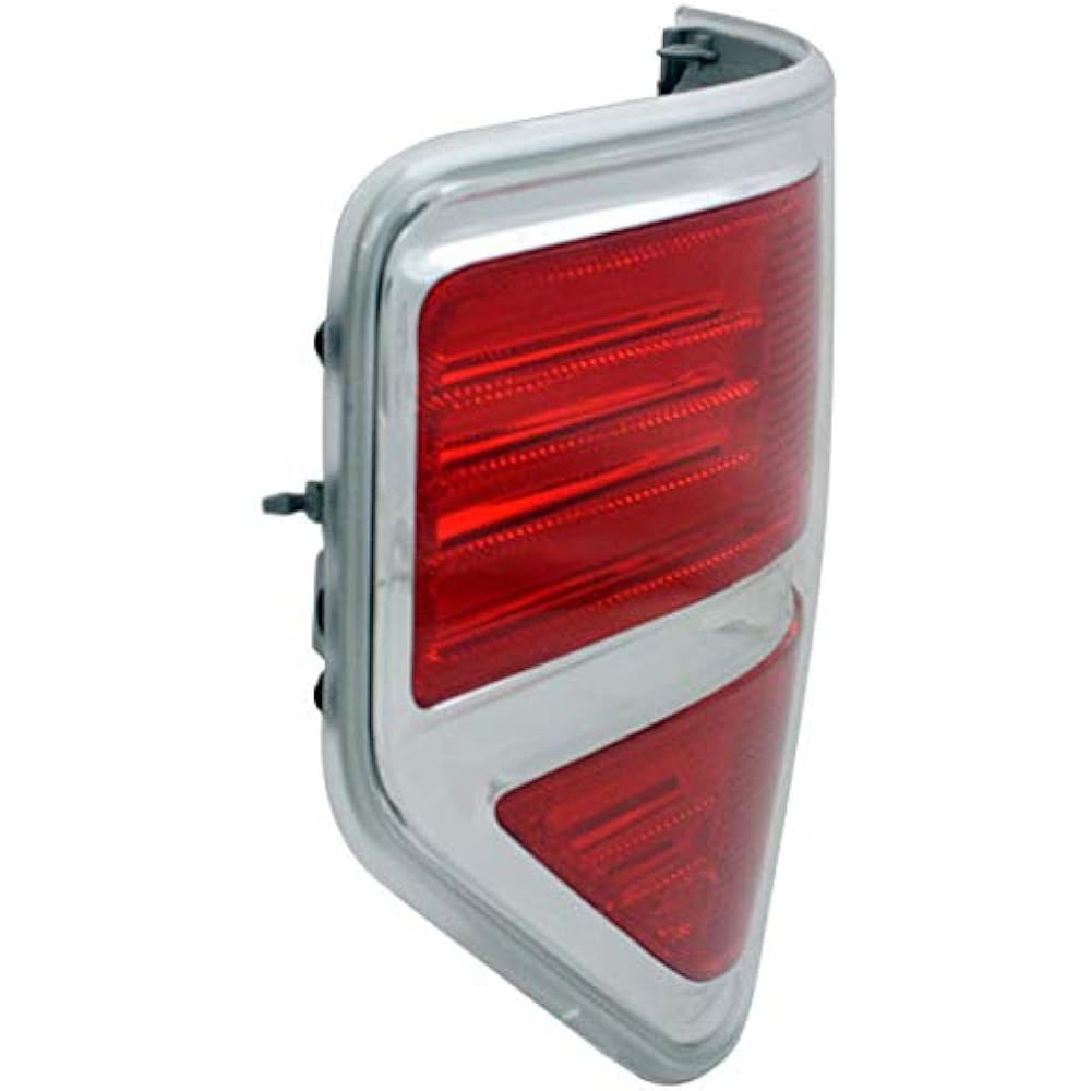Taill Light Lens and Housing 2009-2014 Ford F-150 STYLESIDE Chromtrim CAPA driver's seat side