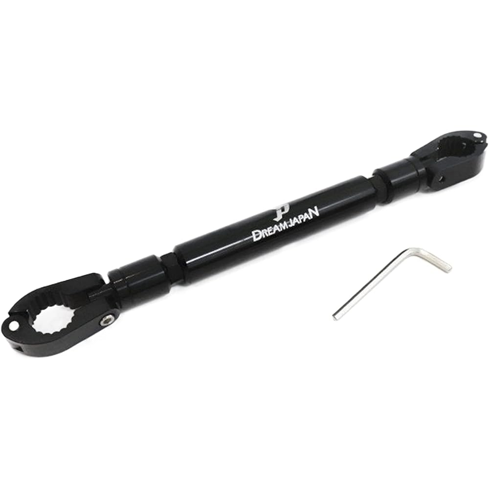 [Dream-Japan] Bike Handle Brace 22π Length Adjustment, Accessories Can Be Installed/Total Length 260mm-300mm/4 Colors Available/Monkey/Ape/CB/XJR/ (Black)