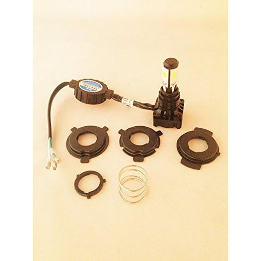 e-auto fun Motorcycle Light LED Headlight White Compatible with M4s/H4R1/PH7/PH8 Compatible with 6V-36V 20W 2000 Lumens Four-sided Emitting Type Hi/Lo Switching Type NMLM4S12V20WW Motorcycle For Two Wheels