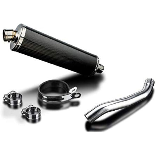 DELKEVIC Slip-on Carbon Oval Muffler KAWASAKI Z750 2004-2006 450mm KIT0834
