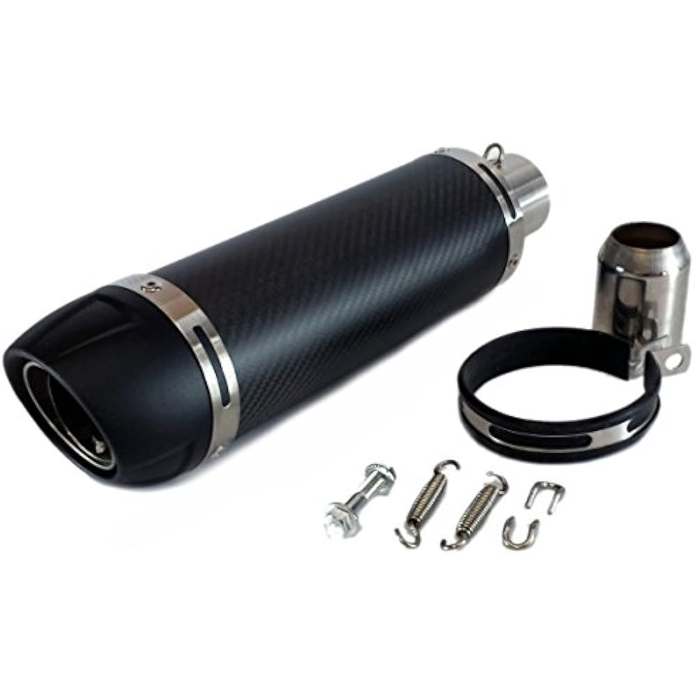 Motorcycle Universal 50.8 mm Carbon midorusairensa- GP Slip-On Muffler/Carbon