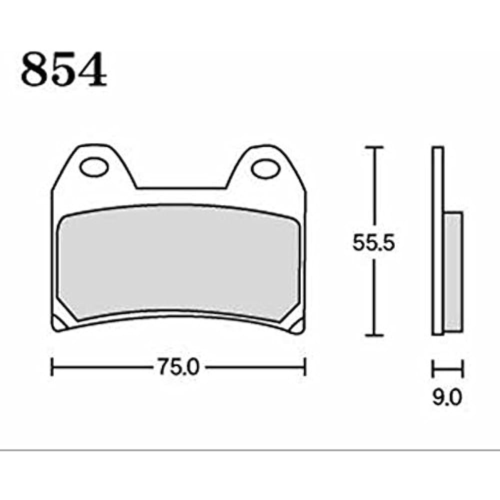 RK EXCEL RK (RK) Brake Pad Mega Alloy YAMAHA:XJR1300 '98/'99 [Brembo 4P] (Front) etc. Motorcycle Motorcycle 854MA-X