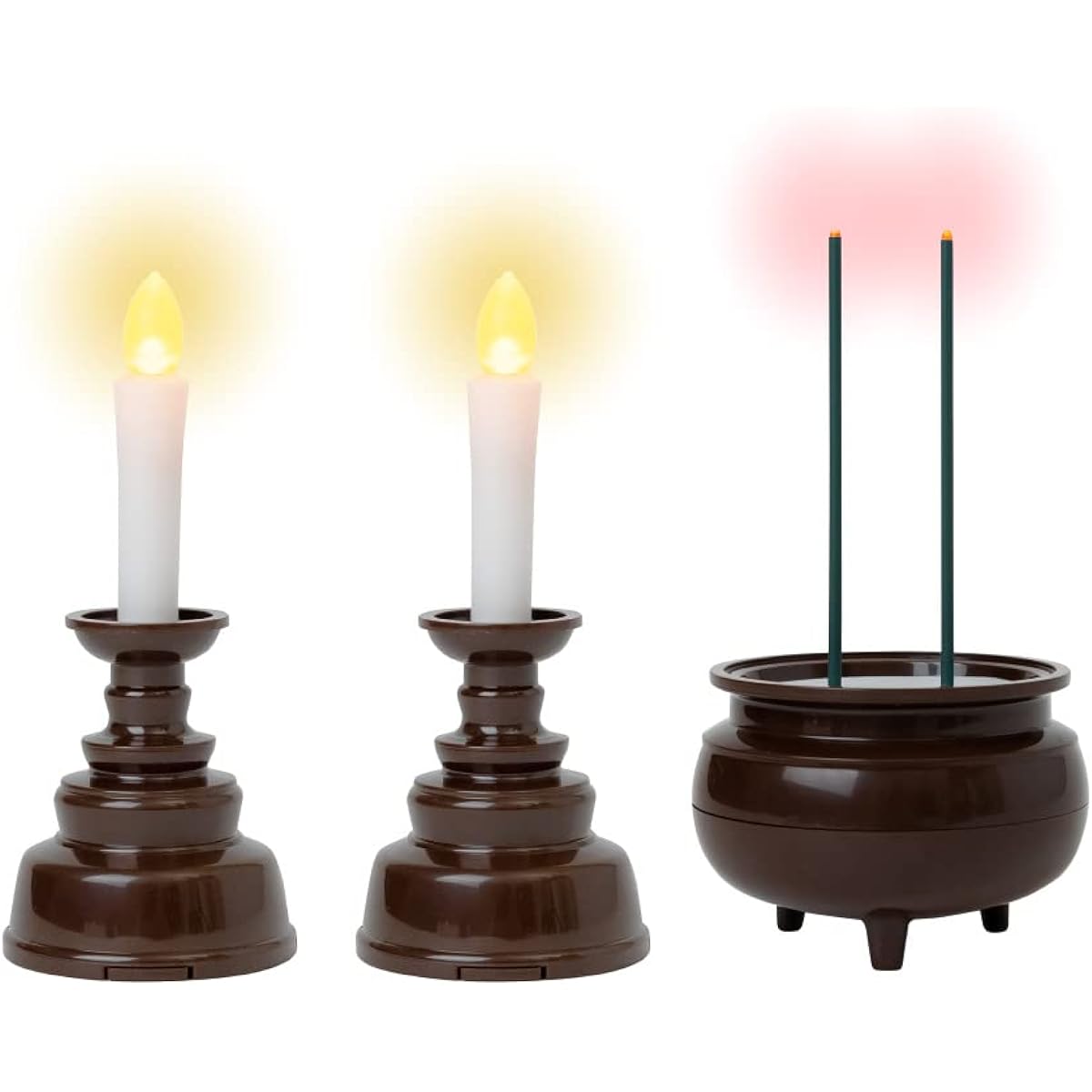 Fukushodo LED candle for Buddhist altar, electric candle, LED candle [Made in Japan] Battery-operated candle for Buddhist altar, electric candle, electric candle, LED candle for Buddhist altar, Buddhist altar accessory mini 3