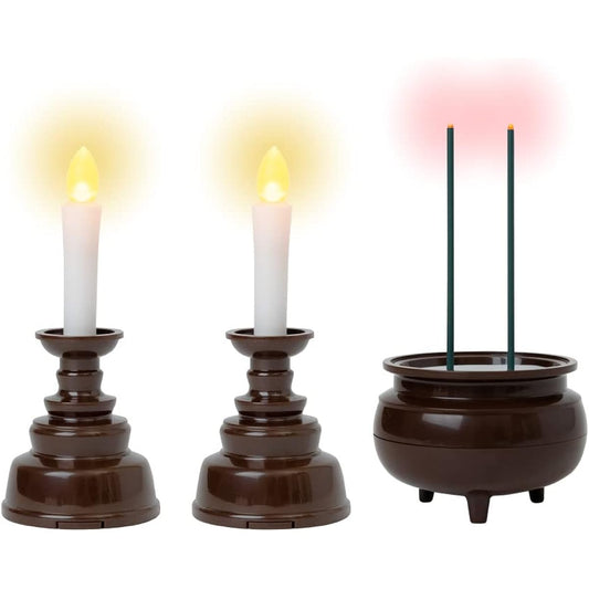 Fukushodo LED candle for Buddhist altar, electric candle, LED candle [Made in Japan] Battery-operated candle for Buddhist altar, electric candle, electric candle, LED candle for Buddhist altar, Buddhist altar accessory mini 3
