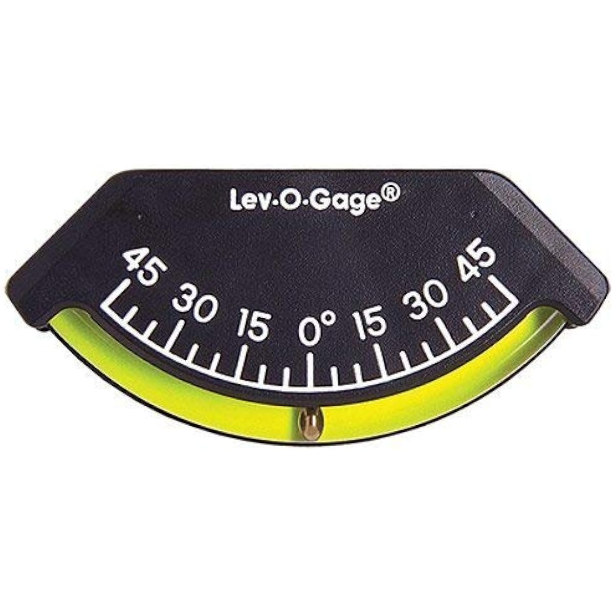 Sun Company Lev-o-gage Heel Angle Sailing Inclinometer (Marine) | Mounted on Ship Bulkhead Black with White Letters