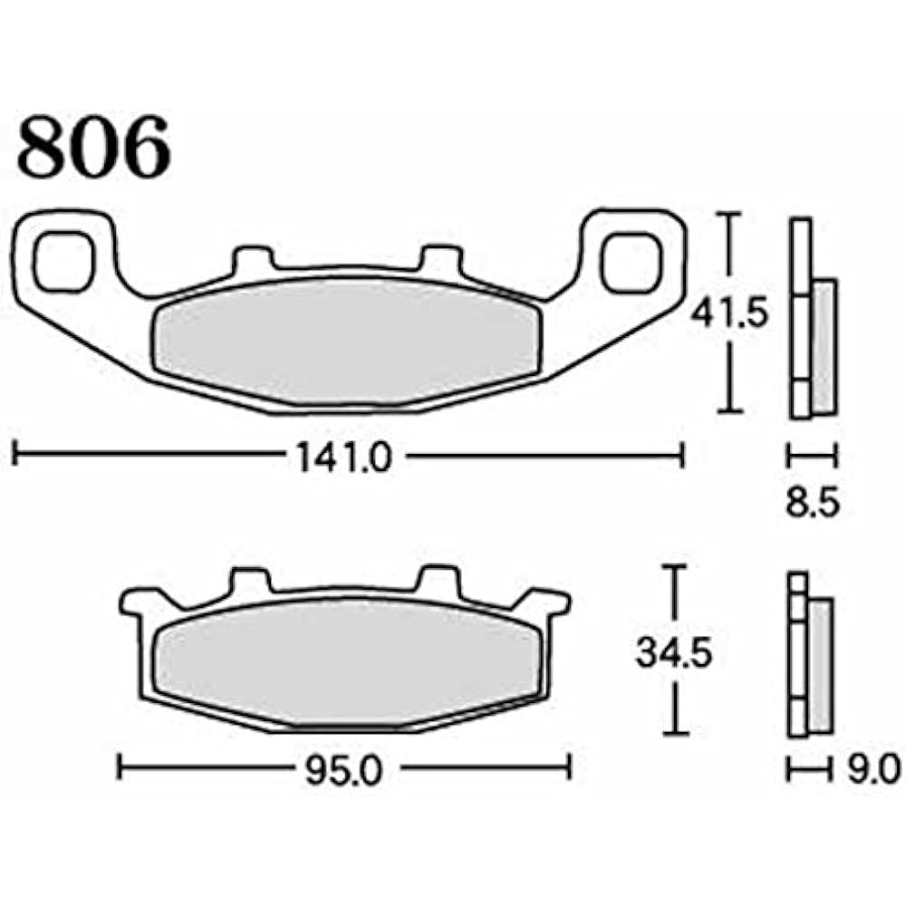 RK Brake Pad FINE ALLOY KAWASAKI: GPZ900R '90~ (Rear) etc. Motorcycle Motorcycle 2 Wheel 806FA55