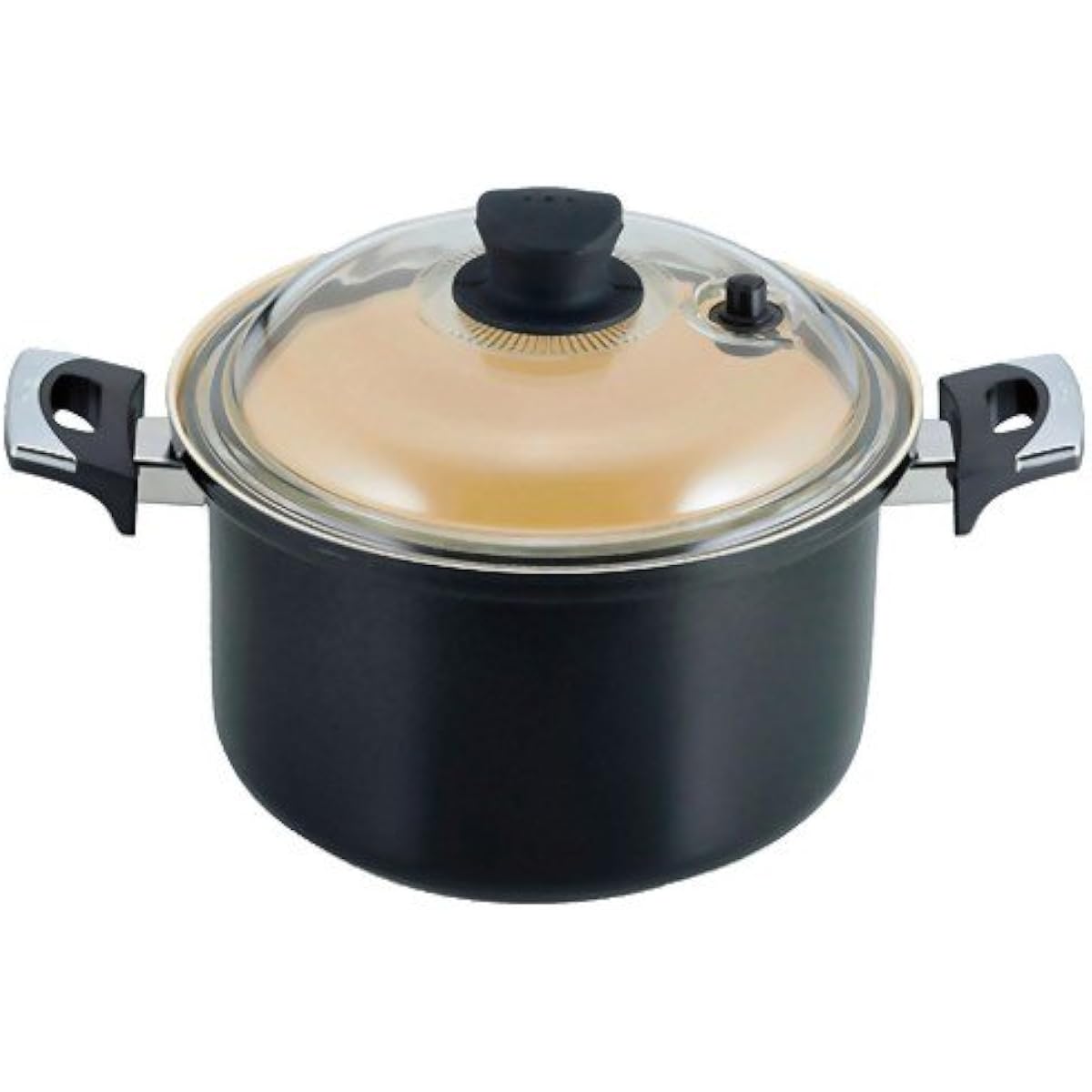 Wahei Freize Deep Decompression Two-Handed Pot 24cm 6L Insulated Cooking Pot Lop Tuck Compatible with IH RR-4348