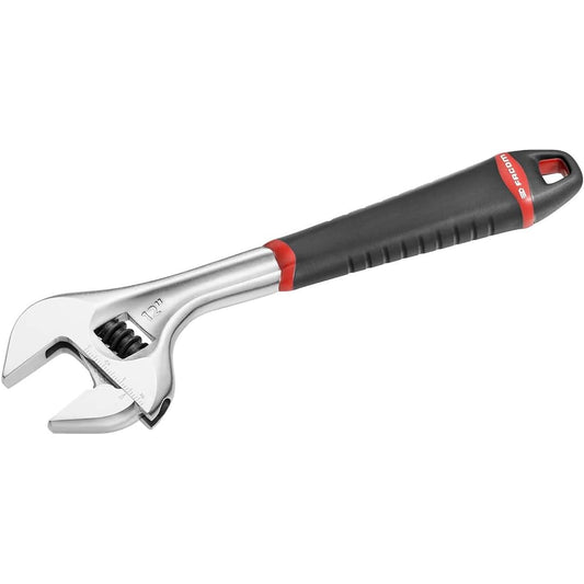 Facom Monkey Wrench 301mm Maximum Opening 41mm Adjustment Wrench 101.12G Grip Type With Adjustment Release Function Super Convenient Can Be Aligned With Nuts Instantly Chrome Plated Finish FACOM